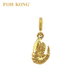 POH KONG 916/22K Yellow Gold Prawn Pendant