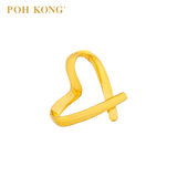 POH KONG 916/22K Yellow Gold 3D Heart Shape Pendant