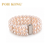 POH KONG 925 SIlver AKOYA PEARL BRACELET