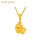 POH KONG 916/22K Yellow Gold Baby Lion Dance Pendant