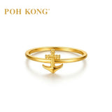 POH KONG 916/22K Yellow Gold Anchor Ring