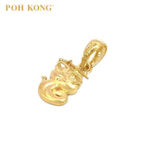 POH KONG 916/22K Yellow Gold Auspicious Clever Snake Pendant