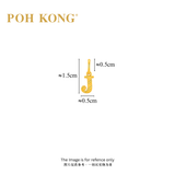 POH KONG 916/22K Yellow Gold Exquisite Alphabet Pendant J