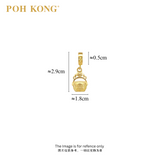 POH KONG 916/22K Gold Happy Love "FuGui" Heart Shape Box Charm Pendant