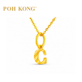 POH KONG 916/22K Yellow Gold Exquisite Alphabet Pendant C