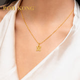 POH KONG 916/22K Yellow Gold Exquisite Alphabet Pendant M