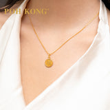 POH KONG 916/22K Yellow Gold The Blessing Ring Bell Pendant