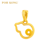POH KONG 916/22K Auspicious 3D Hollow Gourd Pendant