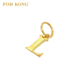 POH KONG 916/22K Gold Exquisite Alphabet Pendant L