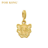 POH KONG 916/22K Yellow Gold Lion Dance Head Pendant