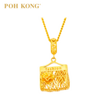POH KONG 916/22K Yellow Gold Frame Handbag With Flower Pendant