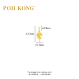POH KONG 916/22K Yellow Gold Daisy Flower With Leaf Pendant
