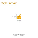 POH KONG 916/22K Yellow Gold Mini Apple Stud Earrings