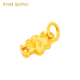 POH KONG 916/22K Yellow Gold Angel Unicorn in Love Pendant