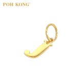 POH KONG 916/22K Gold Exquisite Alphabet Pendant J