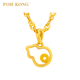 POH KONG 916/22K Auspicious 3D Hollow Gourd Pendant