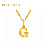 POH KONG 916/22K Yellow Gold Exquisite Alphabet Pendant G