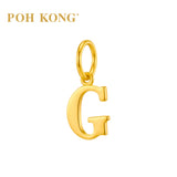 POH KONG 916/22K Yellow Gold Exquisite Alphabet Pendant G