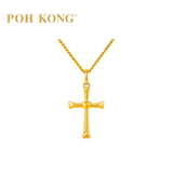 POH KONG 916/22K Yellow Gold Heart Crosslet Pendant