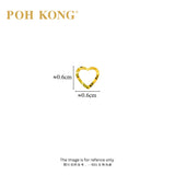 POH KONG 916/22K Yellow Gold Delicate Heart Shape Earring