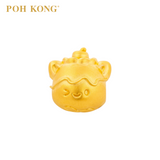 POH KONG 916/22K Yellow Gold Pudding Cat Charm