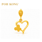 POH KONG 916/22K Gold Butterfly Love Pendant