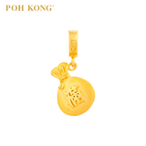 POH KONG 916/22K Yellow Gold Happy Love Treasure Bag Charm Pendant (2015)