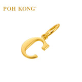 POH KONG 916/22K Gold Exquisite Alphabet Pendant C