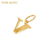 POH KONG 916/22K Yellow Gold Exquisite Alphabet Pendant V