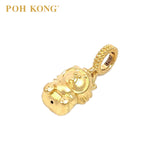 POH KONG 916/22K Yellow Gold Tiger Bear With YuanBao Pendant
