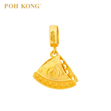 POH KONG 916/22K Yellow Gold Anggun Kuih Kapit Pendant