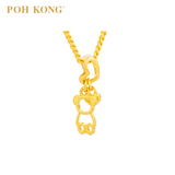 POH KONG 916/22K Yellow Gold Bear With Heart Shape Pendant