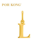 POH KONG 916/22K Yellow Gold Exquisite Alphabet Pendant L