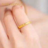 POH KONG 916/22K Yellow Gold Machine Carved Multiple Layered Design Ring