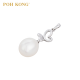POH KONG 375/9K White Gold Butterfly Pearl Pendant