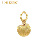 POH KONG 916/22K Yellow Gold  Striped Apple Pendant