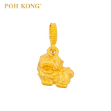POH KONG 916/22K Yellow Gold Baby Lion Dance Pendant
