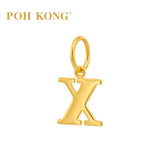 POH KONG 916/22K Yellow Gold Exquisite Alphabet Pendant X