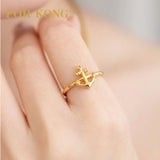 POH KONG 916/22K Yellow Gold Anchor Ring