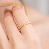 POH KONG 916/22K Yellow Gold Diamond Cut Ring
