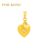 POH KONG 916/22K Yellow Gold Anggun Manja Heart Pendant