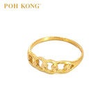 POH KONG 916/22K Yellow Gold Four Circles Ring