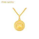 POH KONG 916/22K Yellow Gold Disney Stitch of Head Pendant