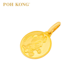 POH KONG 916/22K Yellow Gold Disney Baby Toddler Minnie Round Pendant