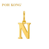 POH KONG 916/22K Yellow Gold Exquisite Alphabet Pendant N