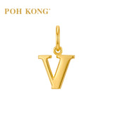 POH KONG 916/22K Yellow Gold Exquisite Alphabet Pendant V