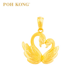POH KONG 916/22K Yellow Gold Happy Love Swans In Love Pendant (2018)