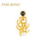 POH KONG 916/22K Gold Tranz Spider With White Agate Pendant