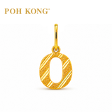 POH KONG 916/22K Yellow Gold Exquisite Alphabet Pendant O