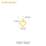 POH KONG 916/22K Yellow Gold Carved Heart Pendant